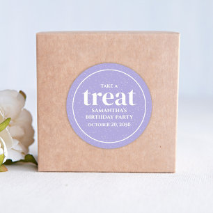 Geburtstag Einfach Minimalistisch Moderne Leckerei Runder Aufkleber