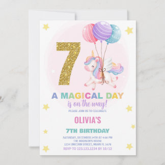 Geburtstag Einhorn Einladung zum Geburtstag