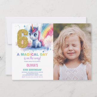 Geburtstag Einhorn Geburtstag Einladung Foto