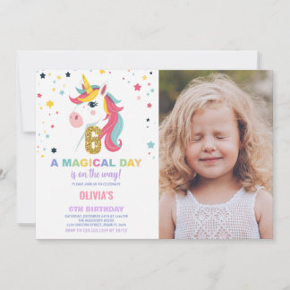 Geburtstag Einhorn Geburtstag Einladung Foto