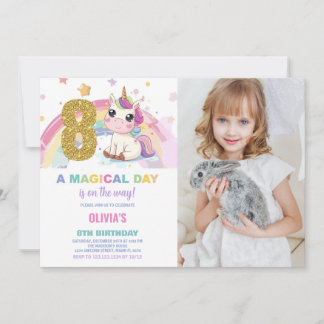 Geburtstag Einhorn Geburtstag Einladung Foto
