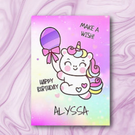 Geburtstag Einhorn! Kinderwunschkarte Dankeskarte
