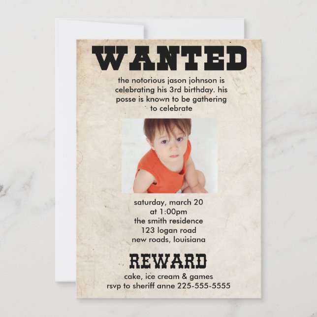 Geburtstag Einladung (Vorderseite)