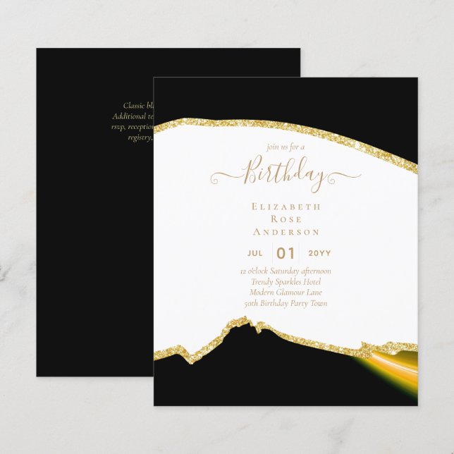 GEBURTSTAG EINLADUNG 16 18 21. 40 50. (Vorne/Hinten)