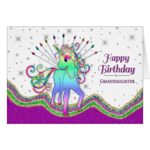 Geburtstag, Enkelin, Einhörnchen und Regenbogen