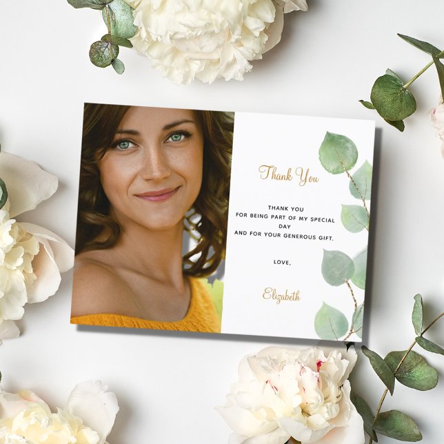 Geburtstag Eukalyptus Foto vielen Dank Postkarte (Von Creator hochgeladen)