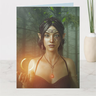 GEBURTSTAG FAIRY ELF MÄDCHENKARTE FÜR SIE KARTE