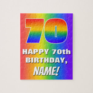 Geburtstag: Farbenfroh, Fun Rainbow Pattern # 70
