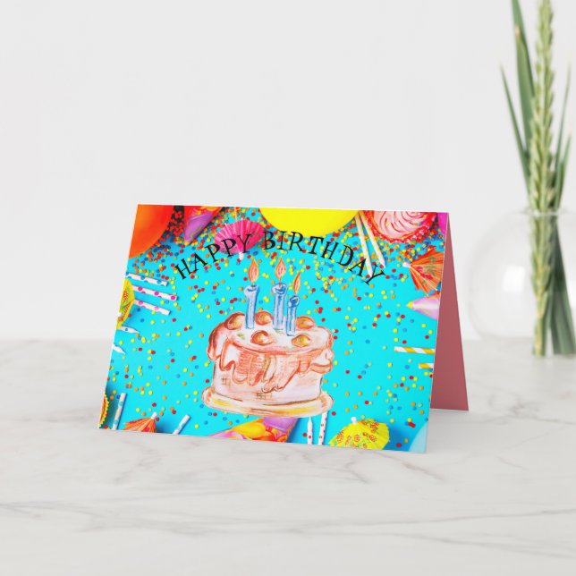 Geburtstag Feiertagskarte (Vorderseite)