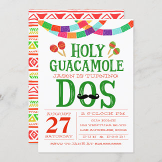 GEBURTSTAG FIESTA - DOS! EINLADUNG