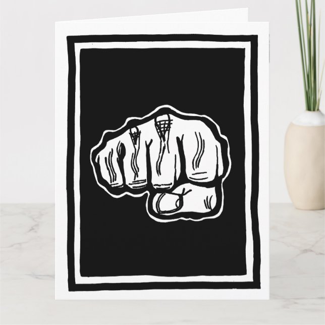 Geburtstag Fist Bump Grußkarte von FacePrints Karte (Vorderseite)