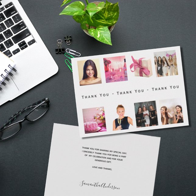 Geburtstag Foto Collage danke Karte (Von Creator hochgeladen)