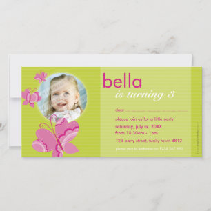 GEBURTSTAG FOTOKARTE:: Flutterbyschmetterling 4