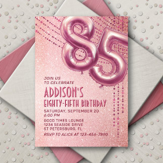 Geburtstag Frauen Rose Gold Einladung