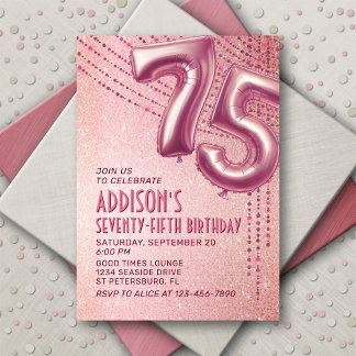 Geburtstag Frauen Rose Gold Einladung
