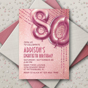 Geburtstag Frauen Rose Gold Einladung