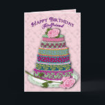 GEBURTSTAG - FREUNDIN - MULTI REIHE VERZIERTER KARTE<br><div class="desc">SÜSSER WEIBLICHER GEBURTSTAGS-GRUSS MIT MULTI-TIERD VERZIERTE KUCHEN - SEHEN SIE ANDERE GEBURTSTAGSKARTEN DAS GLEICHE BILD,  GEHEIMNIS-KAMERAD,  SCHWESTER,  FREUNDIN,  TOCHTER,  SCHWÄGERIN,  MUTTER</div>