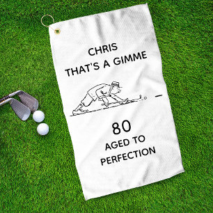 Geburtstag Funny Golfer Personalisierter Name Golfhandtuch