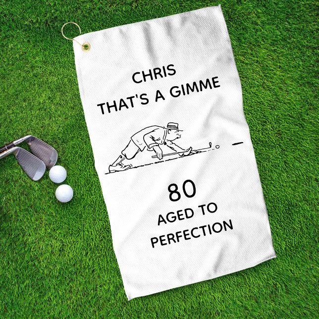 Geburtstag Funny Golfer Personalisierter Name Golfhandtuch (Von Creator hochgeladen)