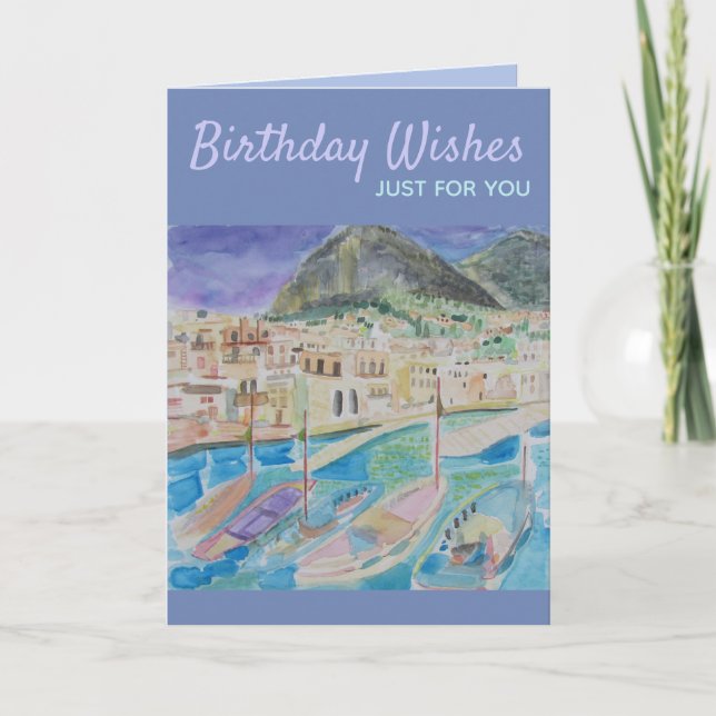 Geburtstag für ihn Gruß Karte (Vorderseite)