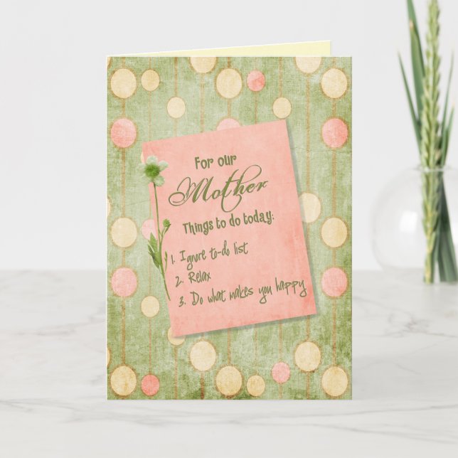 Geburtstag für Mutter von den Kindern Karte (Vorderseite)