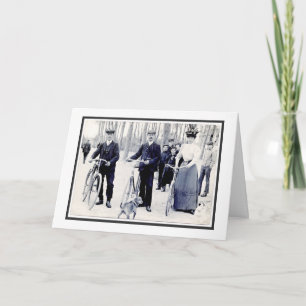 Geburtstag für Radfahrer Bike Fun Vintage-Foto Karte