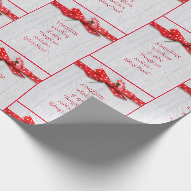Geburtstag für Tochter Geschenkpapier (Ecke)