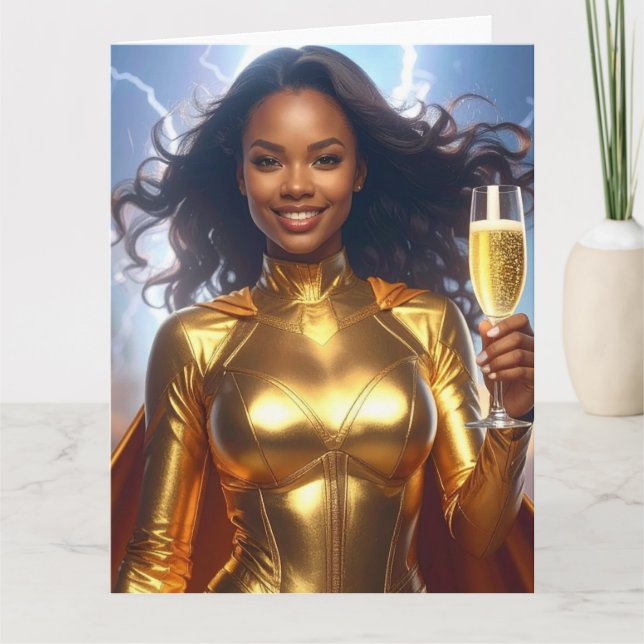 Geburtstag & Geburtstag Superheld Karte (Vorderseite)