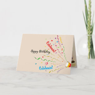 Geburtstag geklappte Grußkarte. Karte