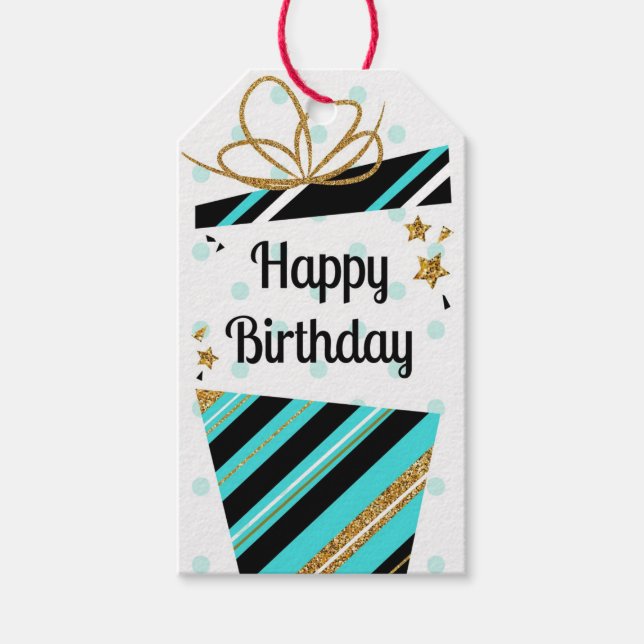 Geburtstag Geschenkanhänger (Vorderseite)