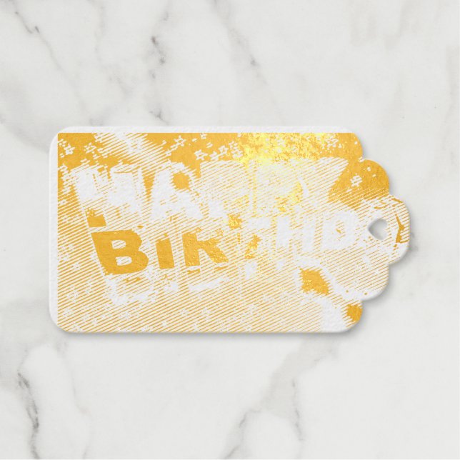 Geburtstag Geschenkanhänger (Vorderseite (Horizontal))