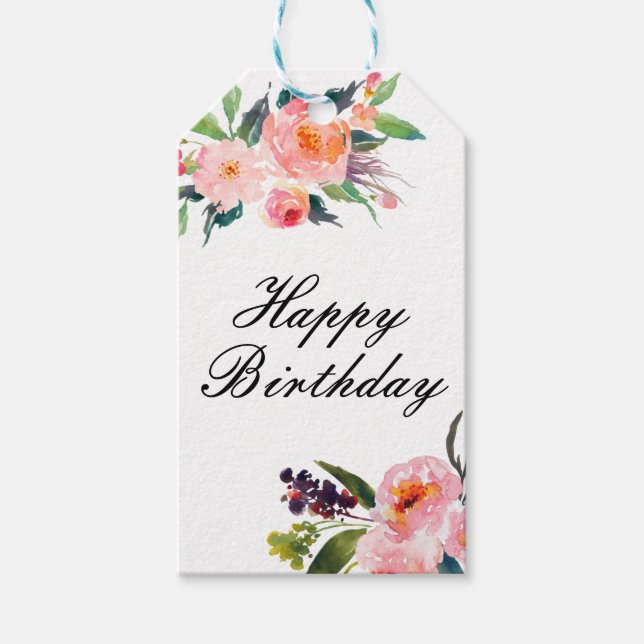 Geburtstag Geschenkanhänger (Vorderseite)