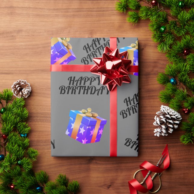 Geburtstag Geschenkpapier (Feiertagsgeschenk)