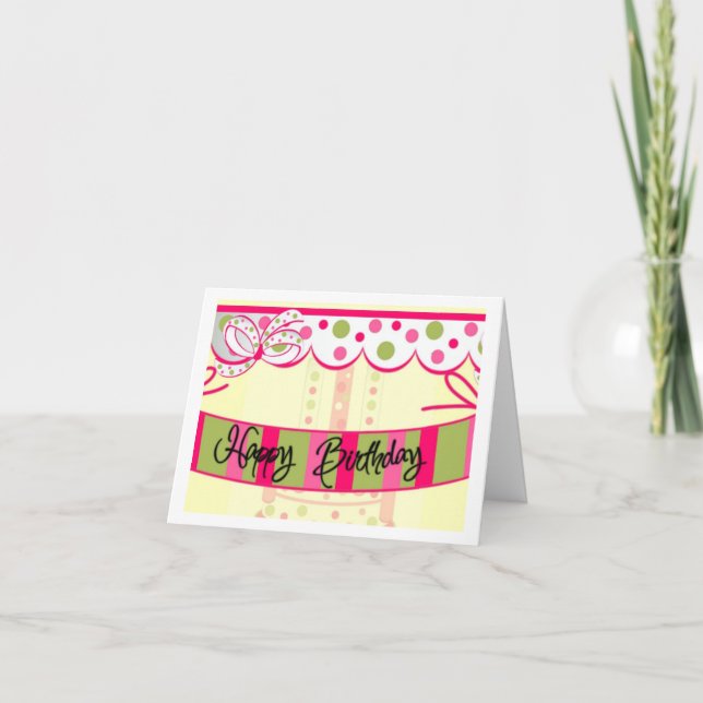 Geburtstag… girly karte (Vorderseite)