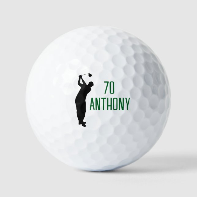 Geburtstag Golfer Funny 70. glücklicher Vater Par  Golfball (Vorderseite)