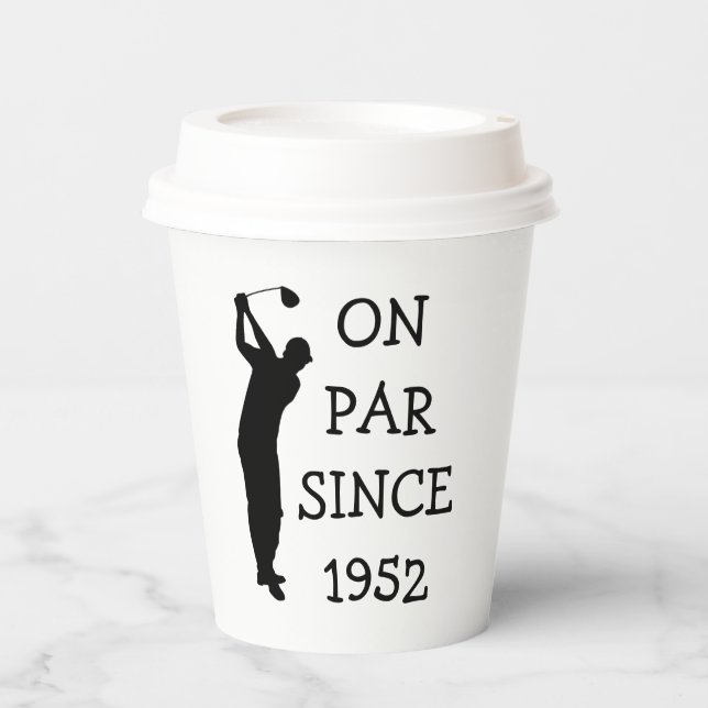 Geburtstag Golfer Funny 70. glücklicher Vater Par Pappbecher (Vorderseite)