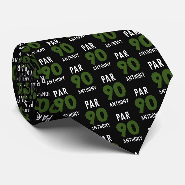 Geburtstag Golfer Green 90. glücklicher Vater Par Krawatte (Gerollt)