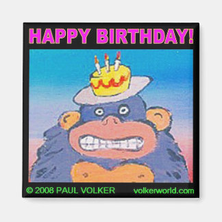 GEBURTSTAG GORILLA $ 3,00 MAGNET