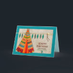 Geburtstag, Grandson, Amerikanische Ureinwohner Te Karte<br><div class="desc">Spaß Kind begrüßt mit schönen Tepe und lebhaften Farben in Federn.  Siehe dasselbe und/oder ähnliche Bild in indischen Sammlungen unter Meine Sammlungen</div>