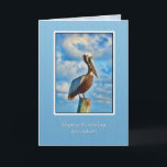 Geburtstag, Grandson, Brown Pelican, Post Karte<br><div class="desc">Er ist die kleinste pelikanische Spezies,  aber das braune Pelikan ist schön,  besonders in seiner Brutplumage.   Es macht eine sehr schöne Geburtstagskarte.</div>