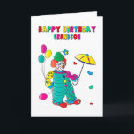 Geburtstag Grandson Farbige Clown-Fun-Bildkarte Karte<br><div class="desc">Spaß und ideale Karte,  um dem Kind zu geben,  um seinen Tag aufzuhellen.  Weitere Kategorien sind verfügbar.

Beachten Sie auch,  dass es das gleiche Bild zur Verfügung steht,  außer es ist wie eine farbige Buchseite für das Kind bereit,  die Karte zu färben.</div>