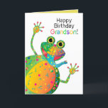 Geburtstag, Grandson, Frog, Kaleidoskop-Sammlung Karte<br><div class="desc">Sehen Sie viele andere Designs in dieser hellen Kaleidoskop Kollektion.  Siehe unter MEINE SAMMLUNGEN - KALEIDOSCOPE-SAMMLUNG</div>