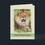 Geburtstag, Grandson Lion Karte<br><div class="desc">Wenige Tiere können der Schönheit und Majestät eines Löwen entsprechen. Er macht eine fantastische Geburtstagskarte.</div>