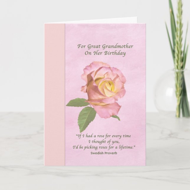 Geburtstag, groß - Großmutter, FriedensRose Karte (Vorderseite)