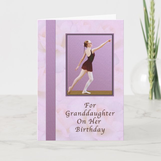 Geburtstag, Großtochter, Ballerina Karte (Vorderseite)