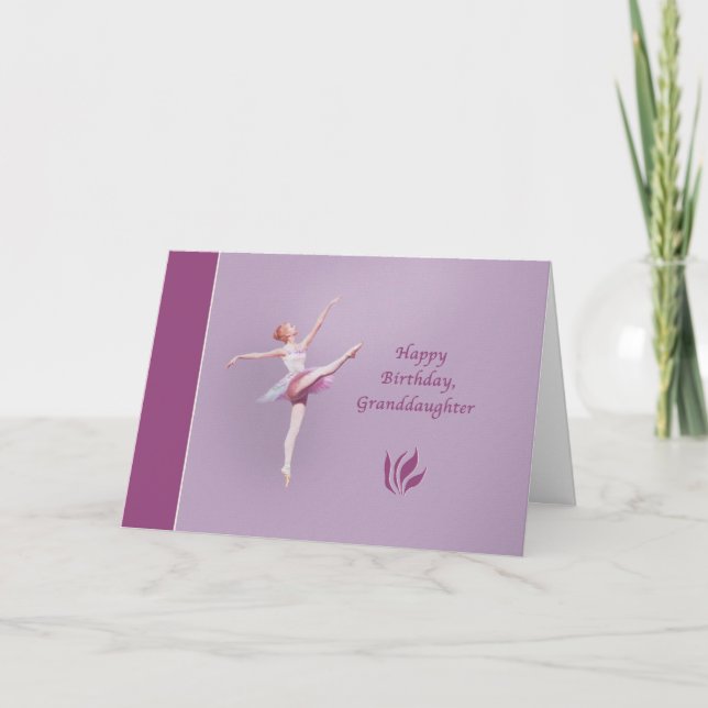 Geburtstag, Großtochter, Ballerina Karte (Vorderseite)