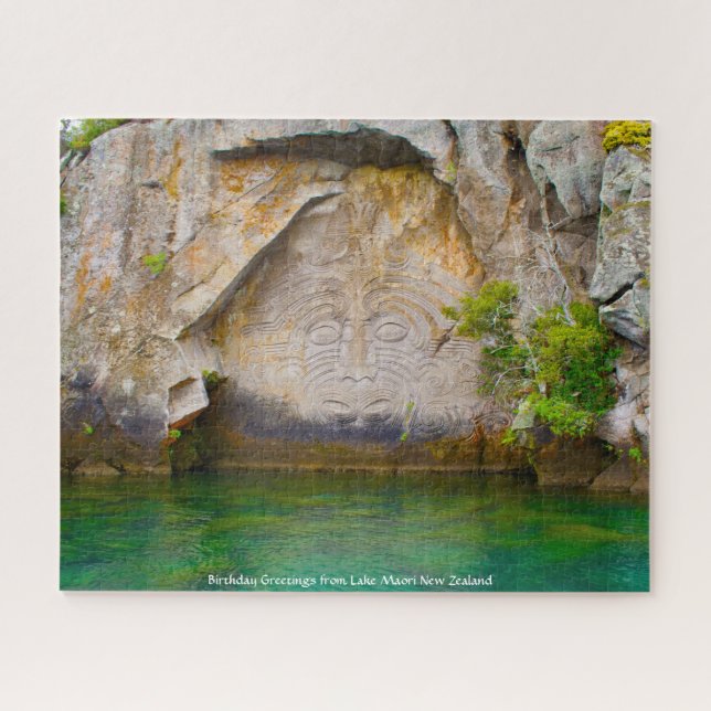 Geburtstag Grüße vom See Maori Neuseeland (Horizontal)