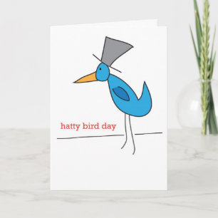 Geburtstag Grußkarte - Hatty Bird Day! Karte