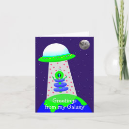 Geburtstag Grußkarten der Galaxy Alien von Jo Imag Karte