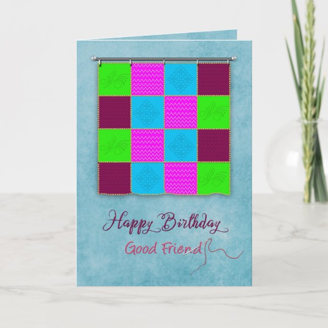 Geburtstag, guter Freund, Wandbehängung Karte (Vorderseite)
